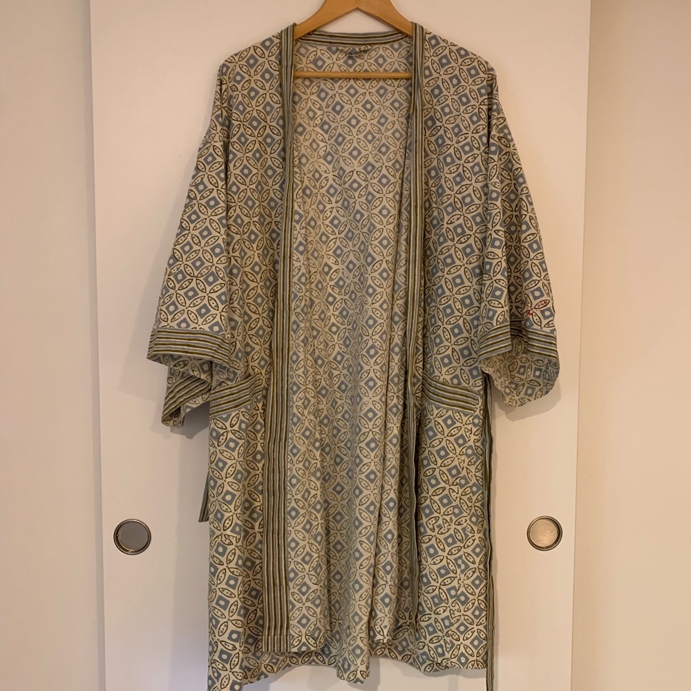 Cotton kimono robe